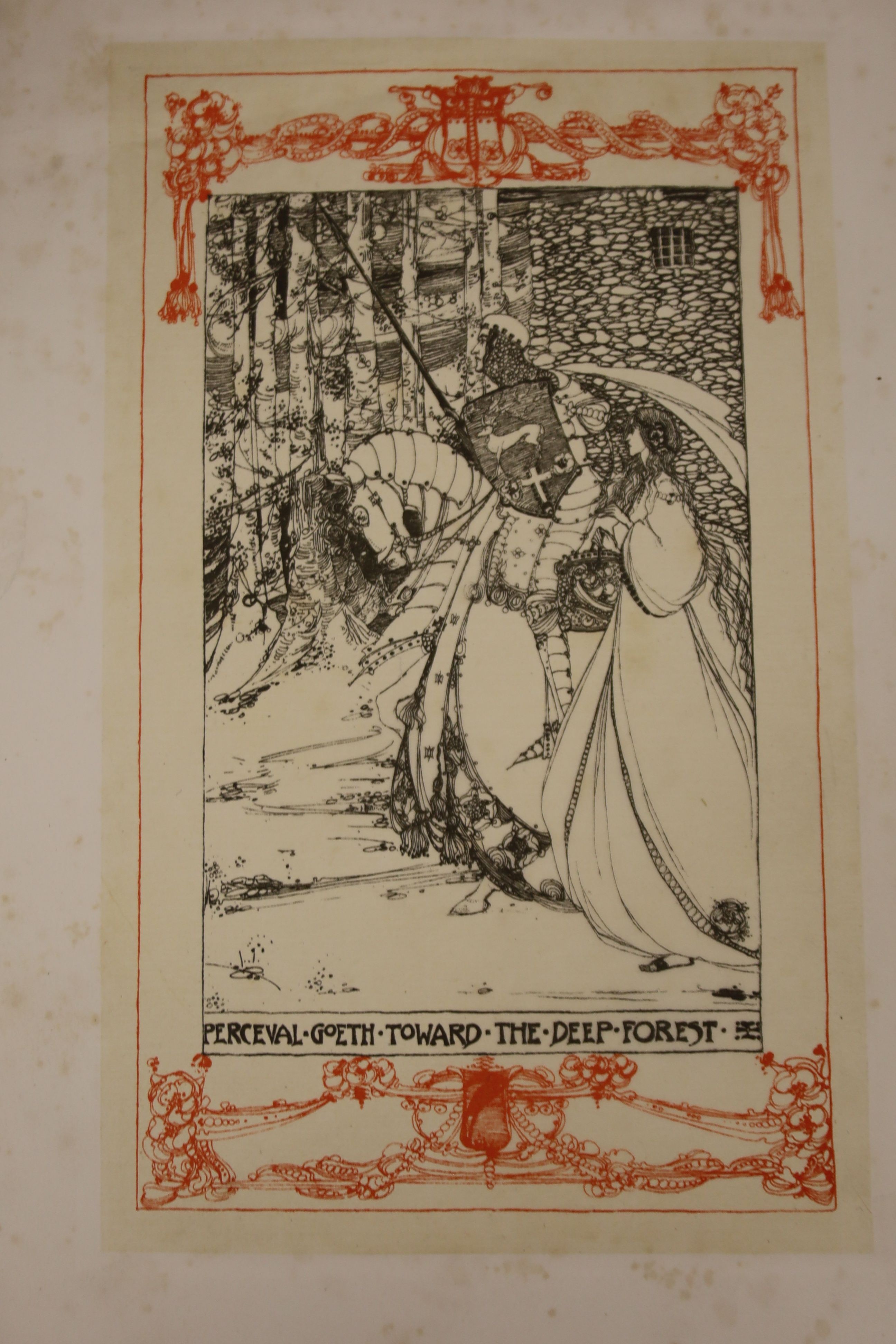 Evans (Sebastian), The High History of the Holy Grail, illustrated by Jessie King, pictorial vellum, number 14 of the English edition, Dent [1903] and The Rubiayat of Omar Khayyam